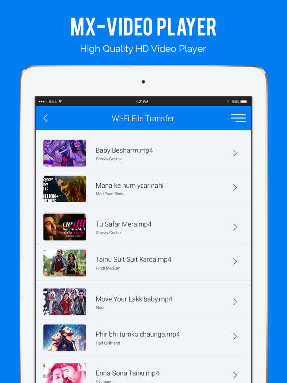 Download MX video player for iPad