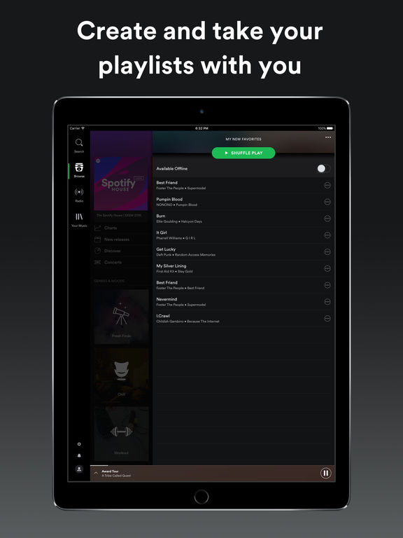 Download Spotify for iPad