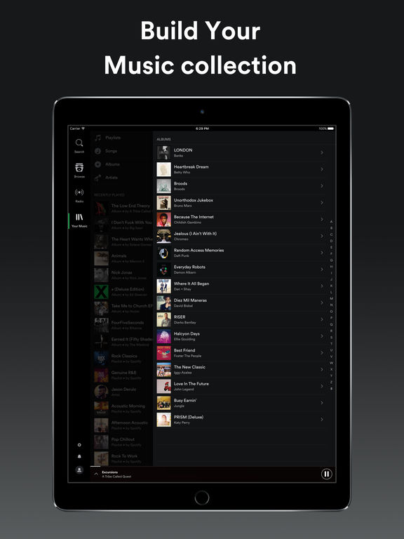 Download Spotify for iPad