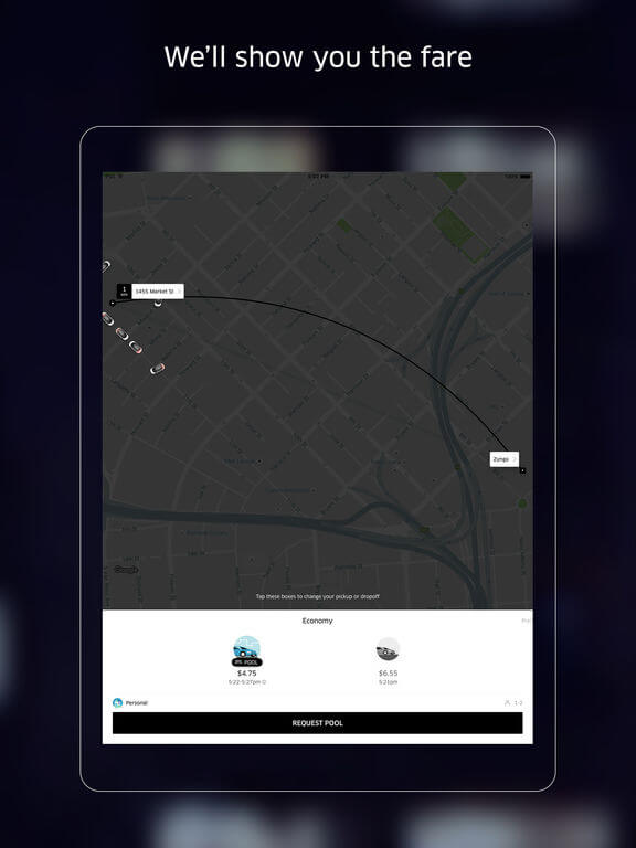 Download Uber App for iPad