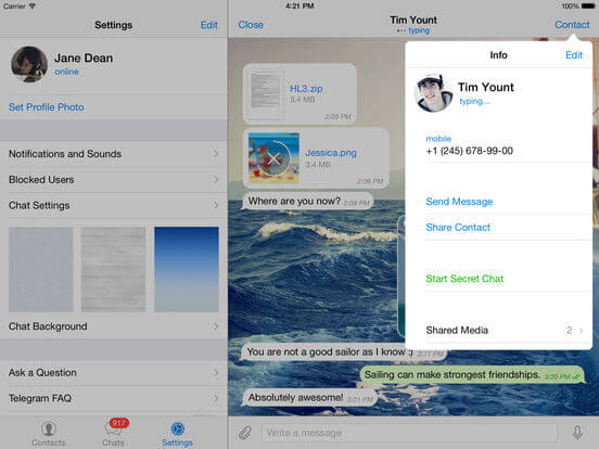 Download Telegram for iPad