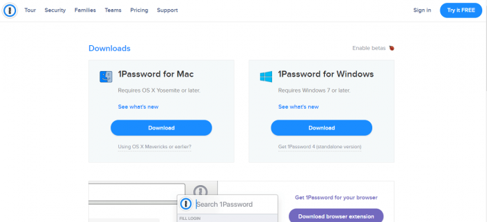 Download 1 Password for Mac