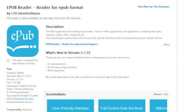 Download ePub Reader for iPad