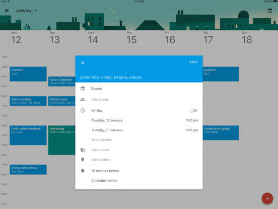 Download Google Calendar for iPad