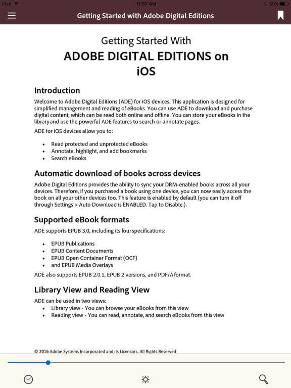 Download Adobe Digital Edition for iPad