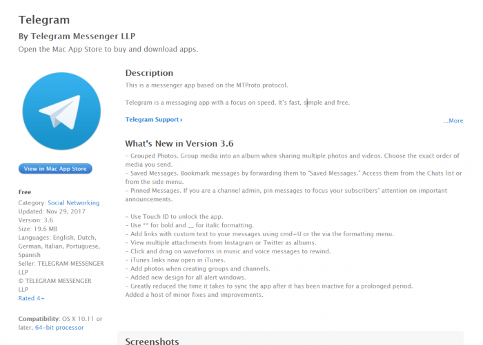 Download Telegram for Mac