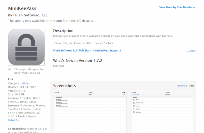 Download KeePass for iPad