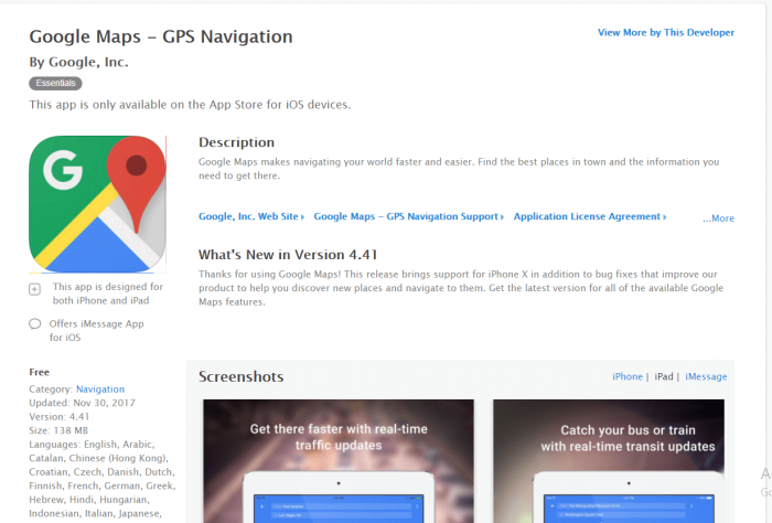 Download Google Maps for iPad