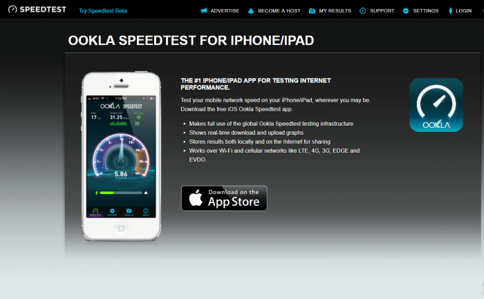 Download Speedtest for iPad