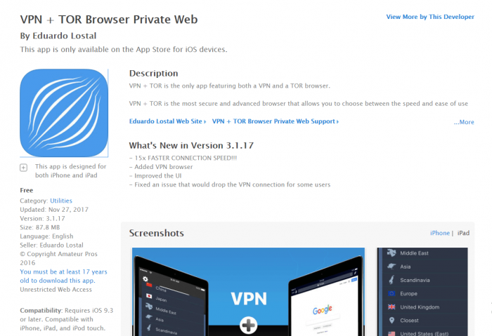 Download Tor Browser for iPad
