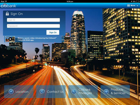 Download Citibank App for iPad