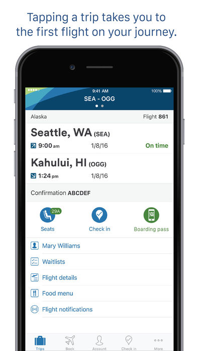 Alaska Airlines App for iPad Free Download