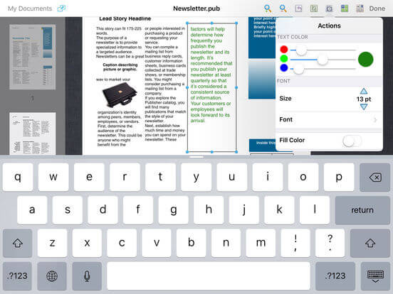 Download Microsoft Publisher for iPad