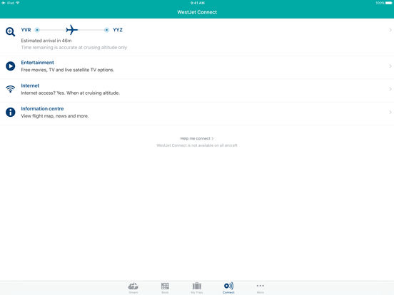 WestJet app for iPad Free Download