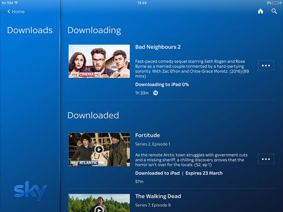 Download Sky App for iPad