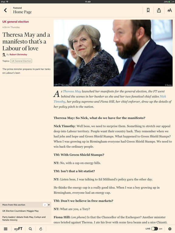 Download Financial Times App for iPad
