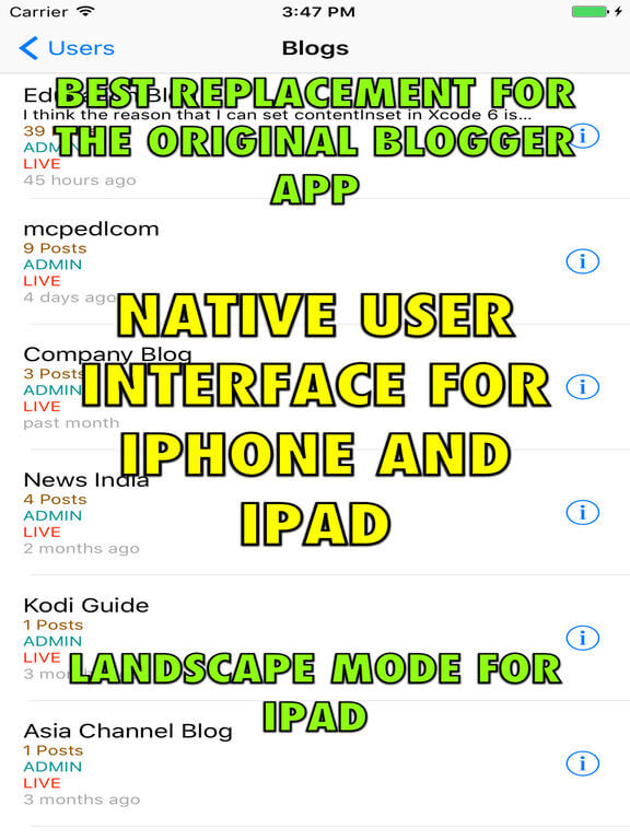 Download Blogger App for iPad