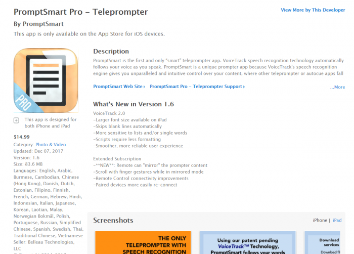 Download Teleprompter for iPad