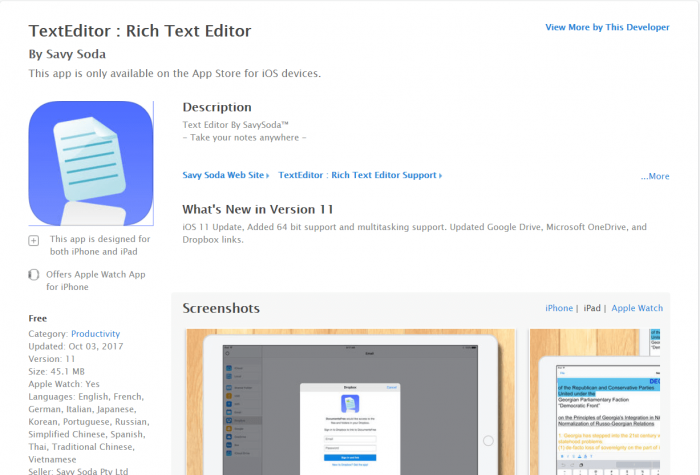 Download Text Editor for iPad
