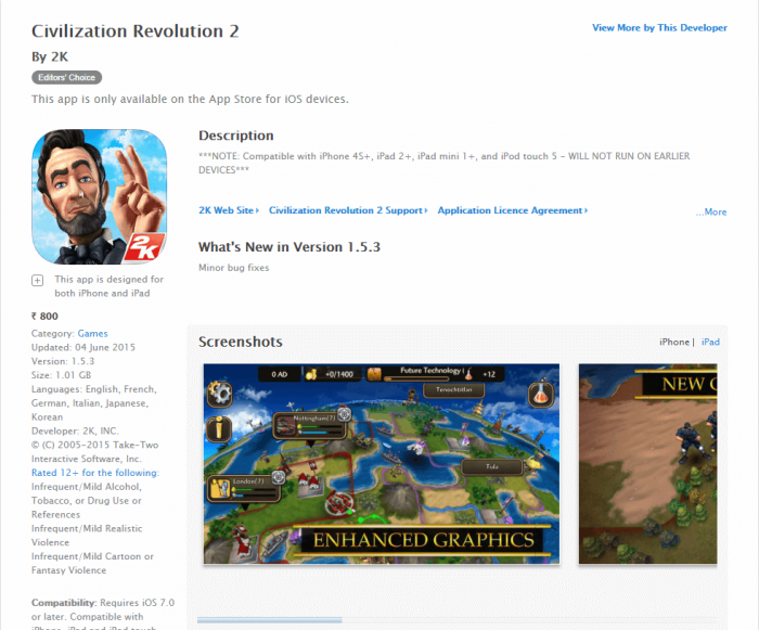 Download Civilization for iPad