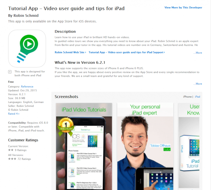 Download Tutorial for iPad