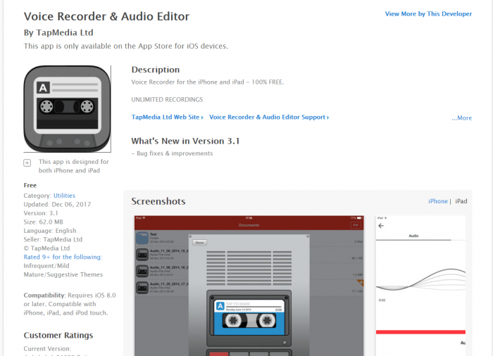 Download Voice Recorder for iPad