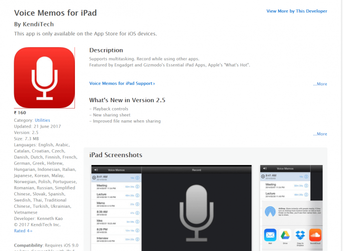 Download Voice Memos for iPad