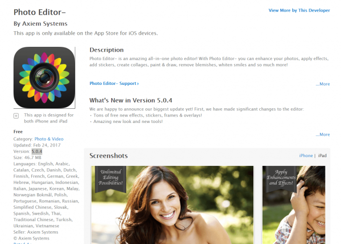 Download Photo Editor for iPad