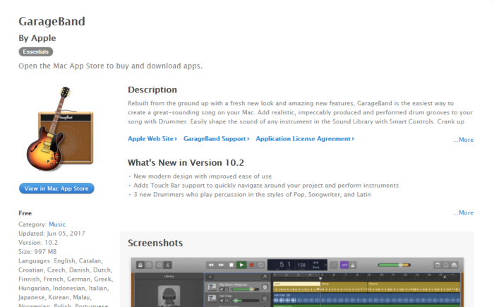 Download GarageBand for Mac
