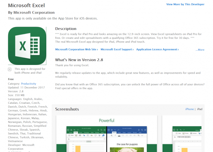 Microsoft Excel Free Download For Ipad Mokasindas