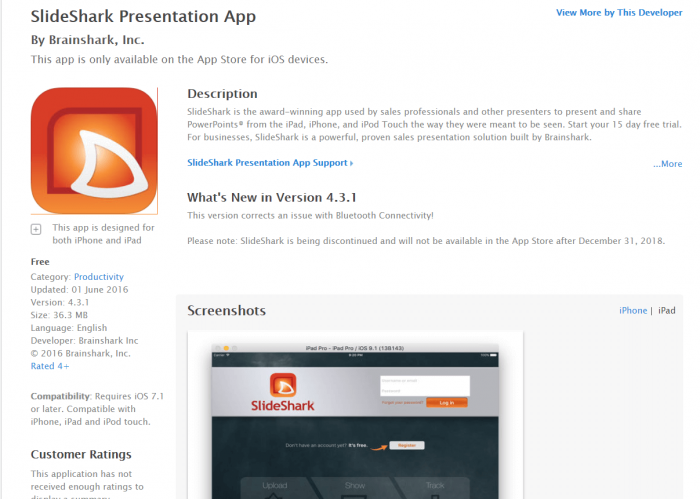 Download Presentation App for iPad