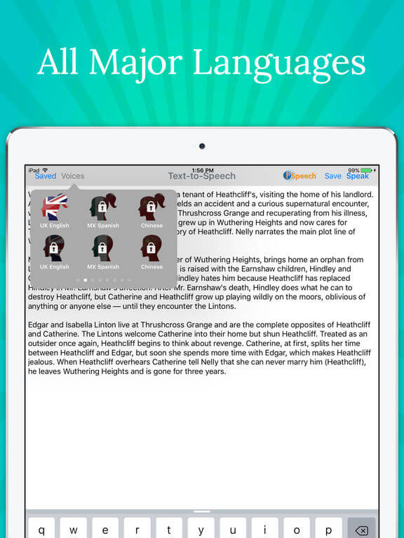 Download Text to Speech App for iPad