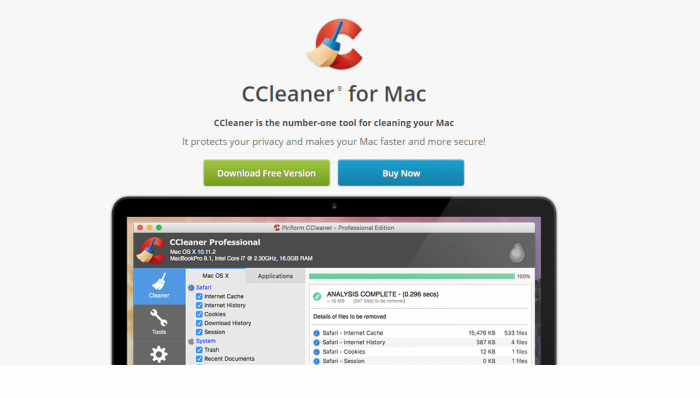 Download CCleaner for Mac