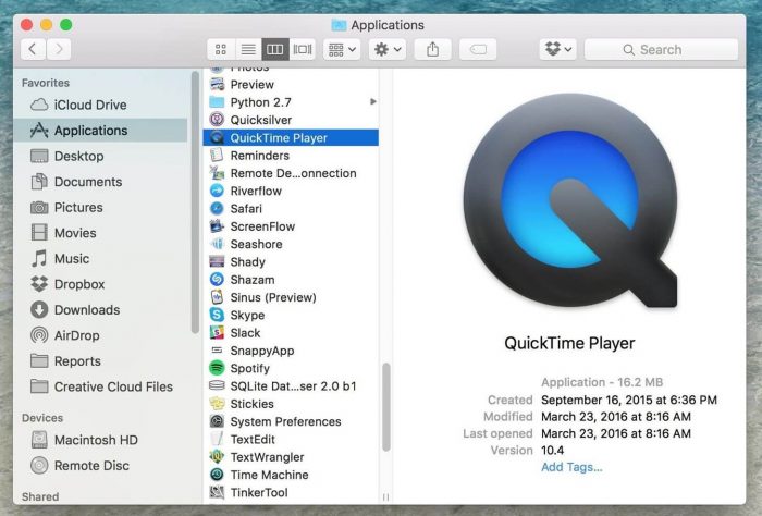 Download QuickTime for Mac