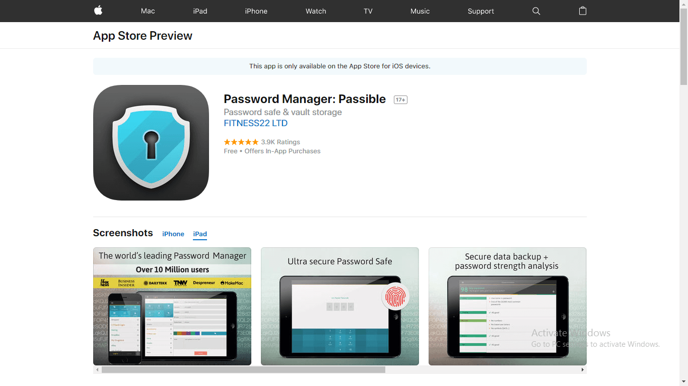 Download Lost Password for iPad