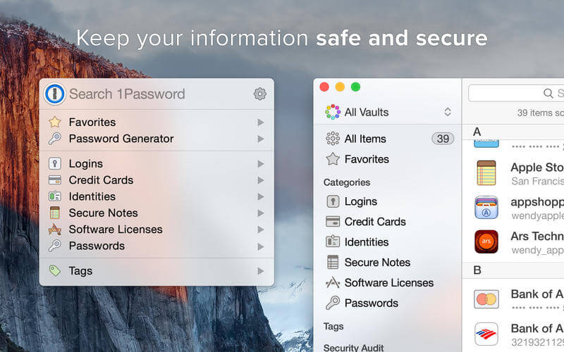 1 Password for Mac