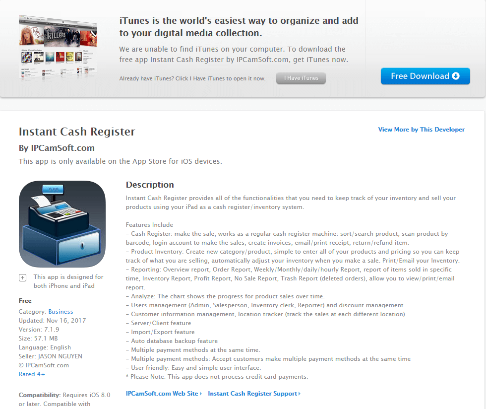 Download Cash Register for iPad