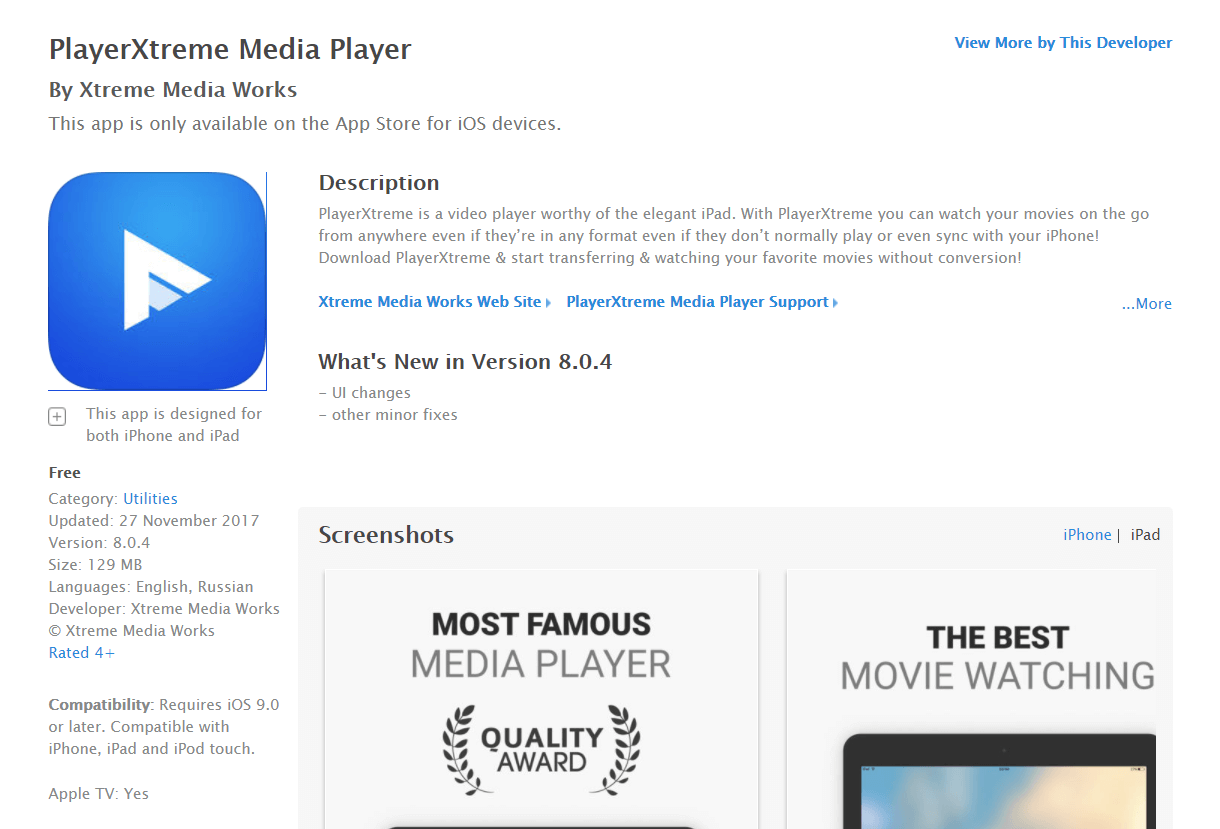 mkv video player for ios